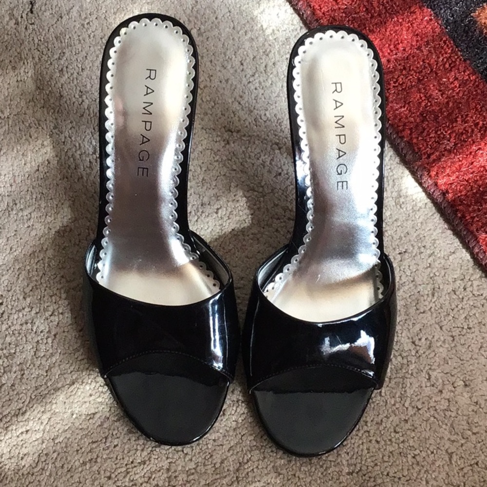 Patent leather heels